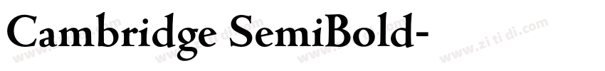Cambridge SemiBold字体转换